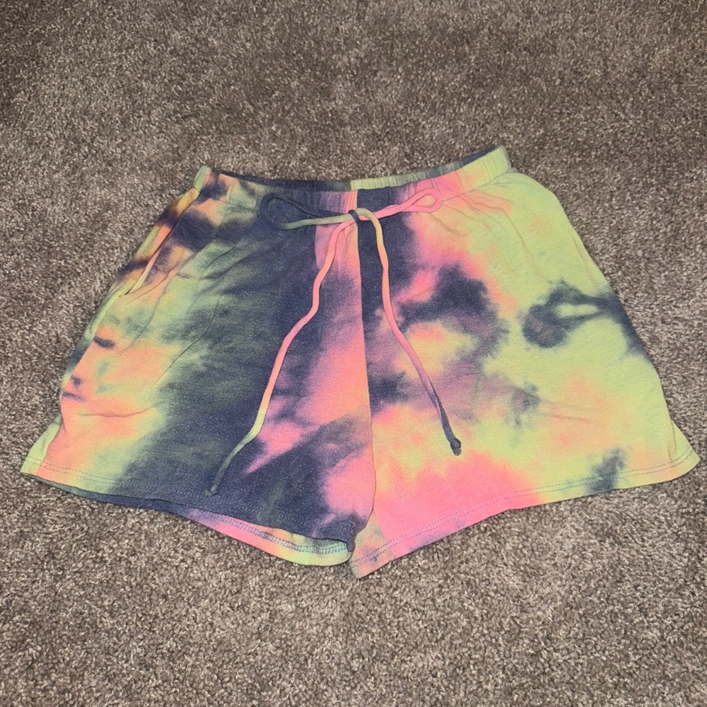 Colorful Tie-Dye Lounge Shorts